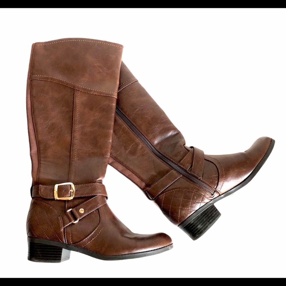 Unisa Brown Knee High Riding Boots Size 7